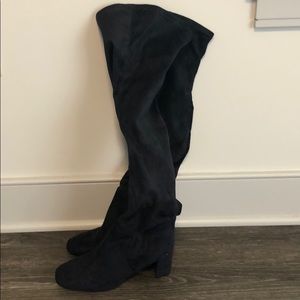 Nine West over the knee navy boots